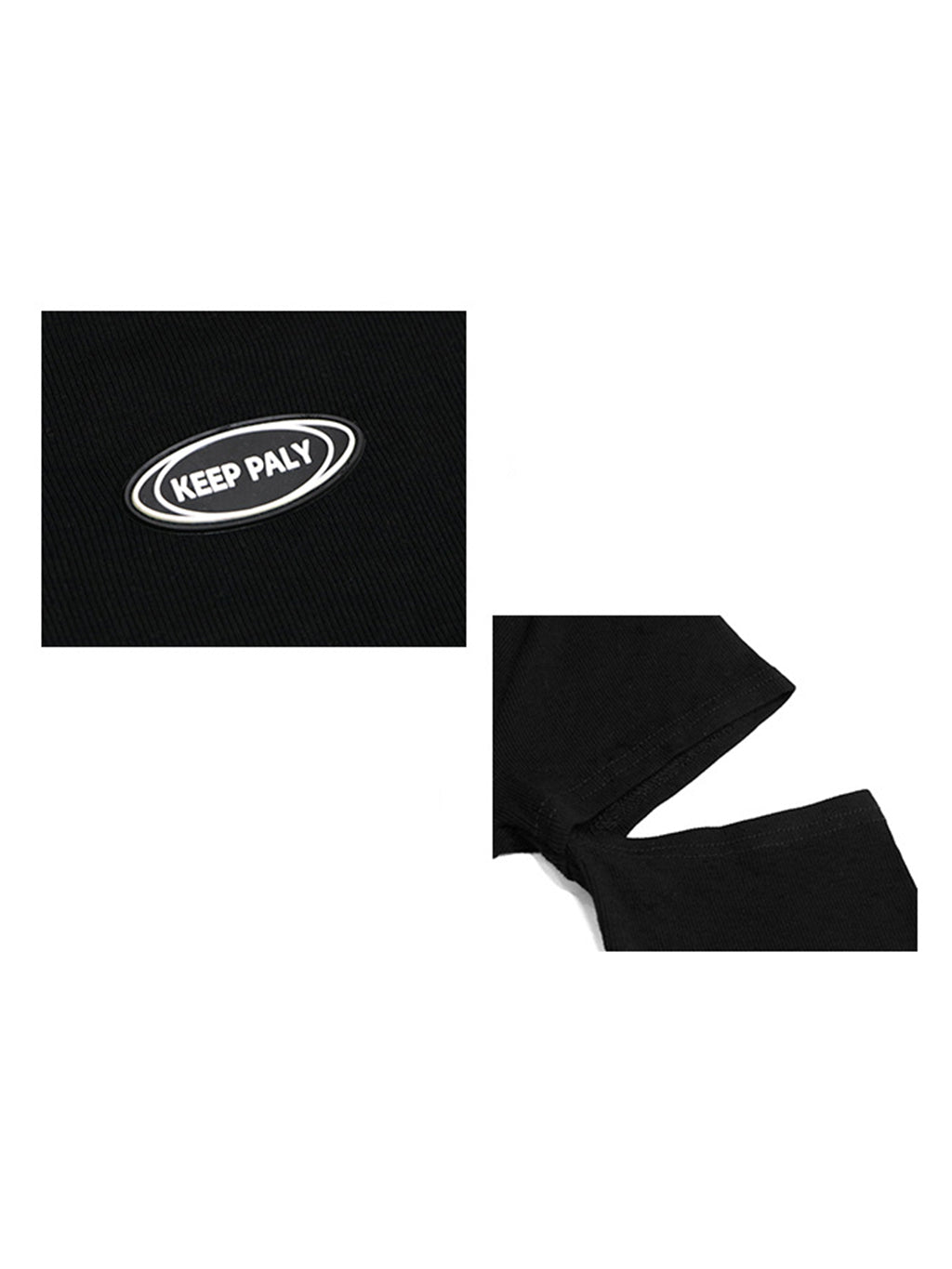 カットアウトスリーブトップス