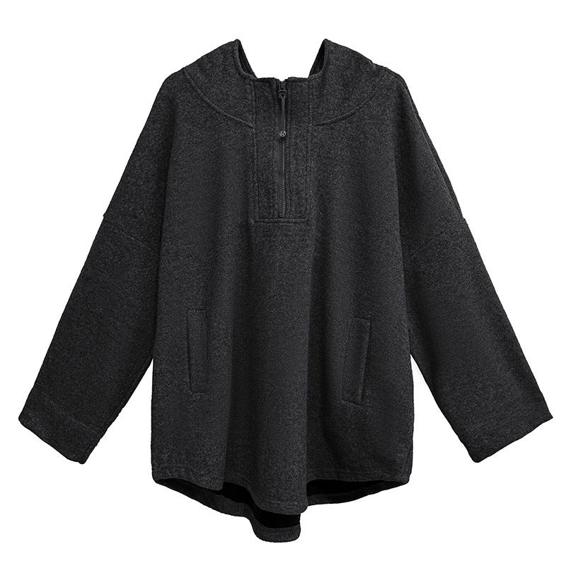 フードエンブロイダリーフリーストップス