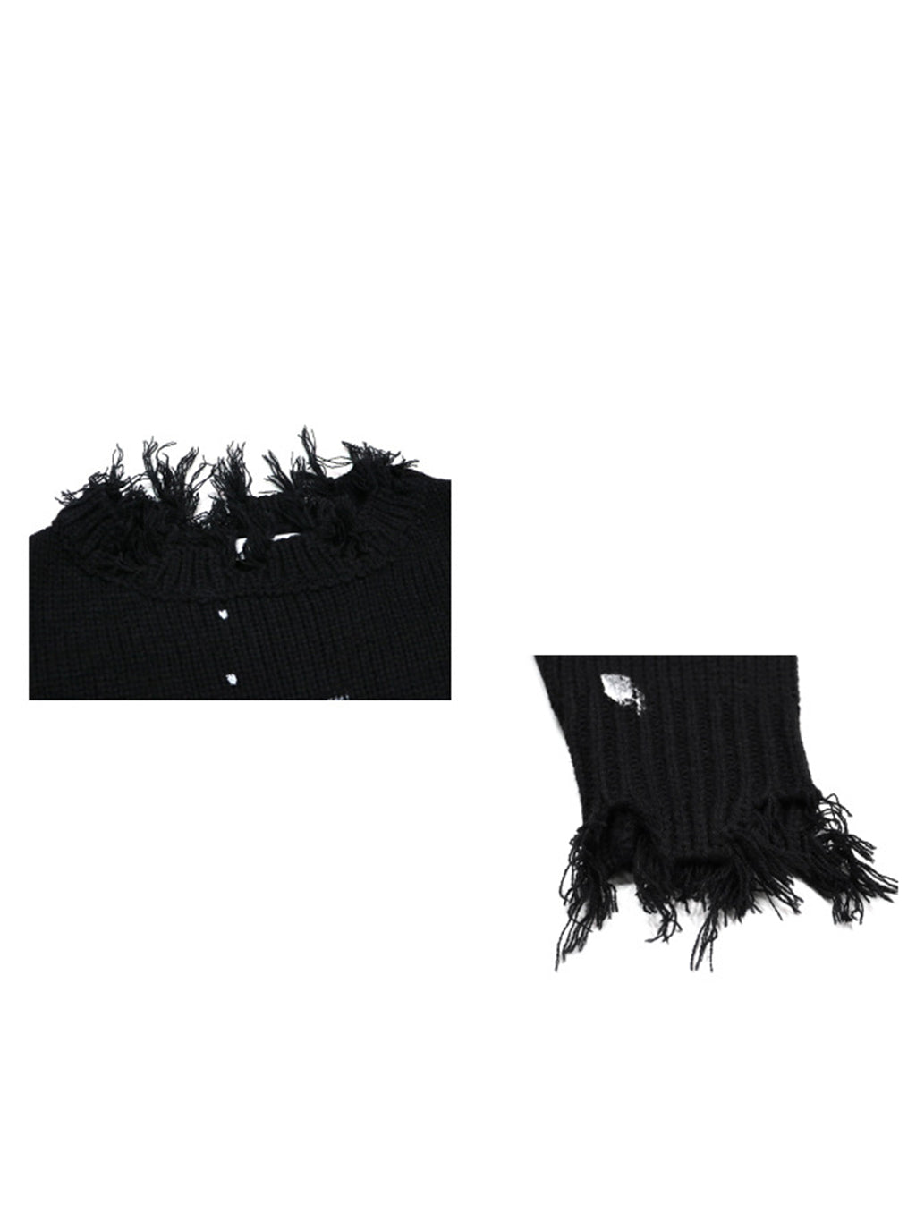 スプラッシュダメージニットトップス