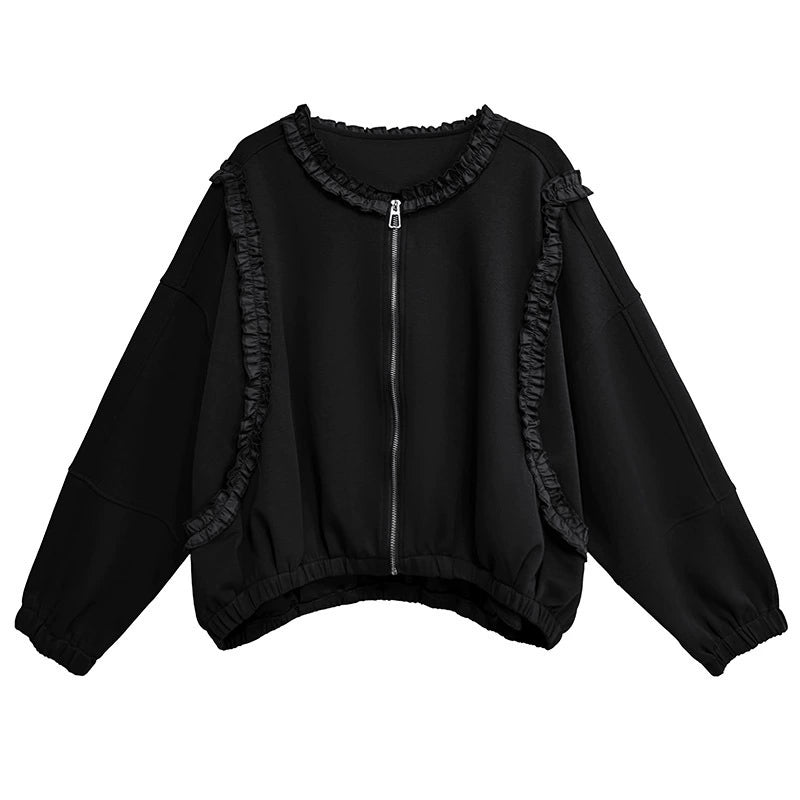 フリルジップアップジャケット
