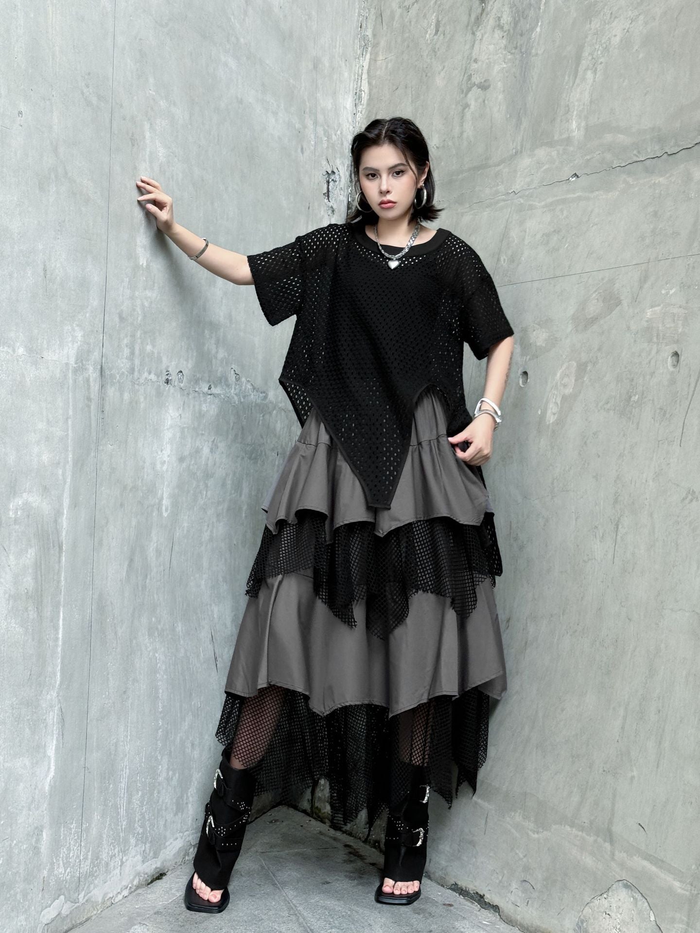 メッシュフロントカットトップ