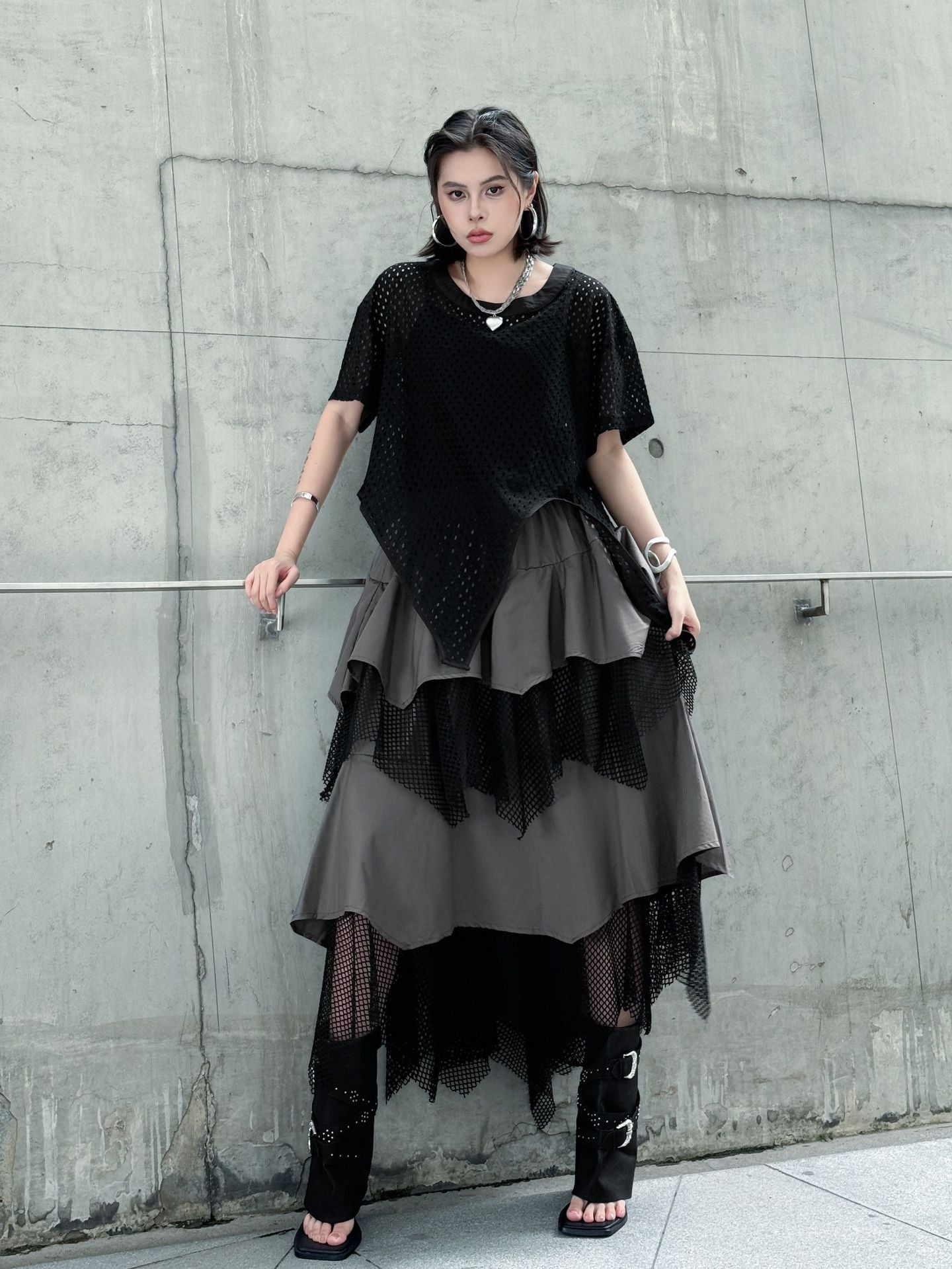 メッシュフロントカットトップ