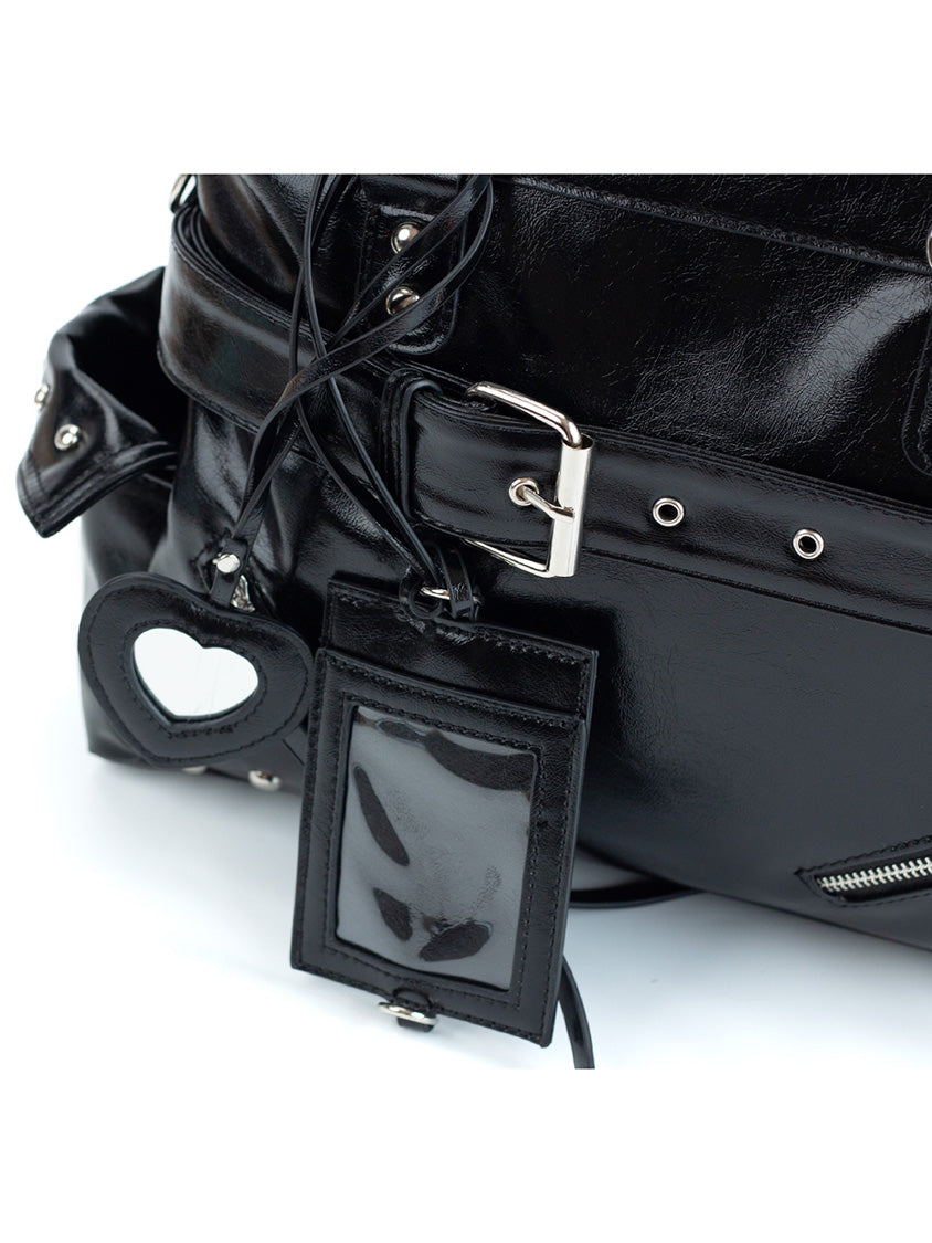 ベルトデザインショルダートートバッグ