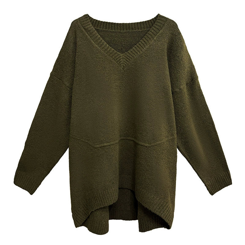 Vネックオーバーセーター