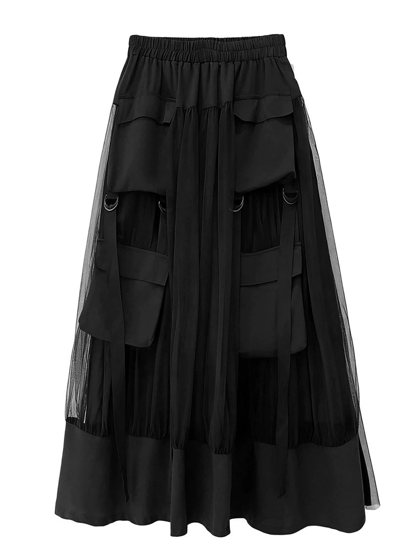 Mesh stitch top and skirt