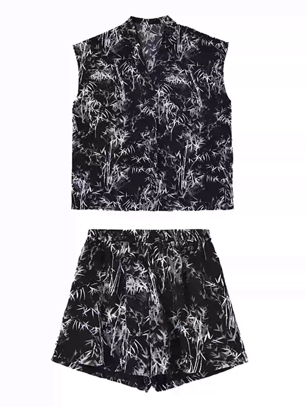 バンブーシャドートップス&ショーツ