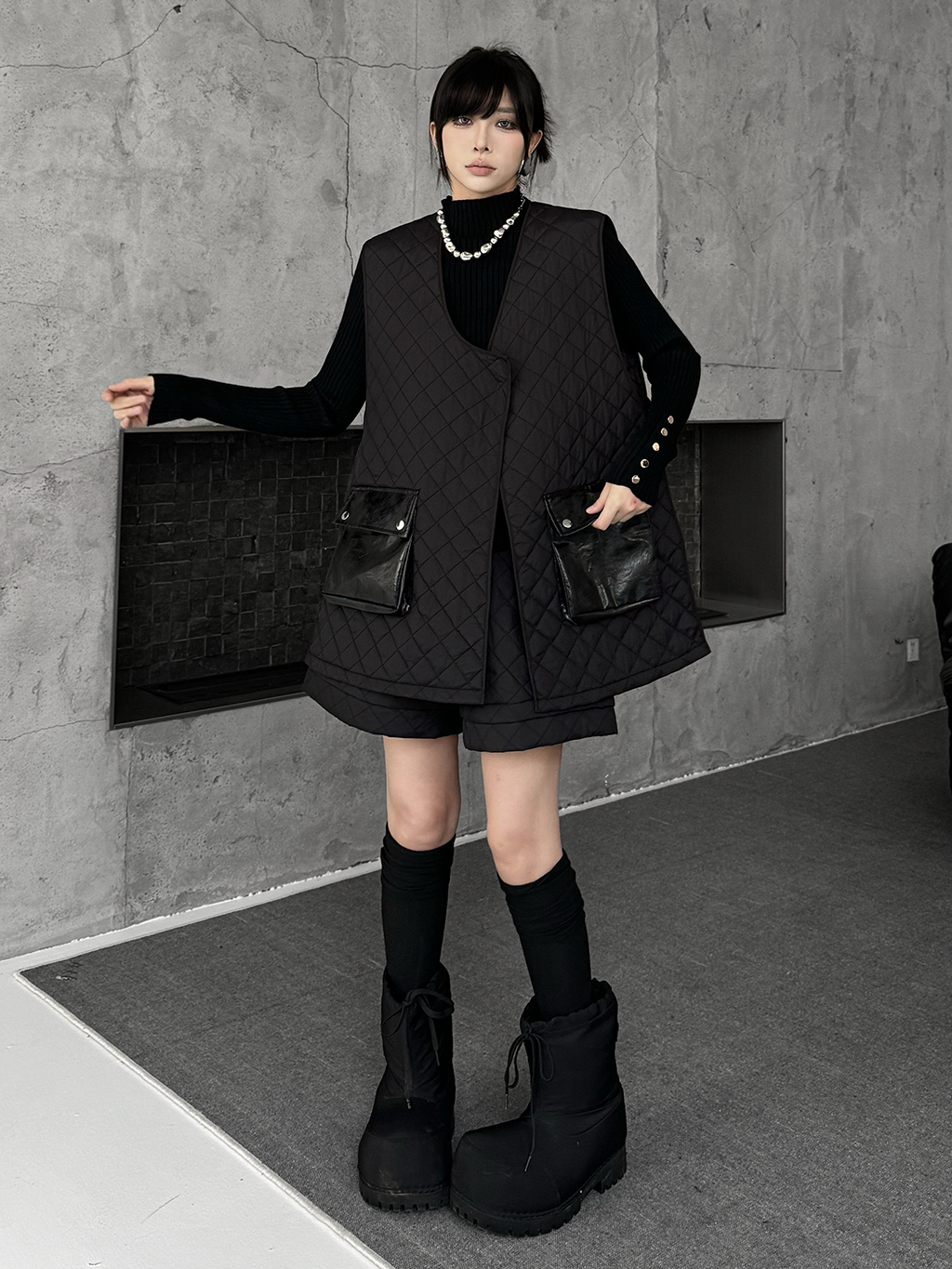 have a good day キルティングベスト サイズ3 黒 楽天市場】【セール価格】have a good day ハブアグッドデイ V