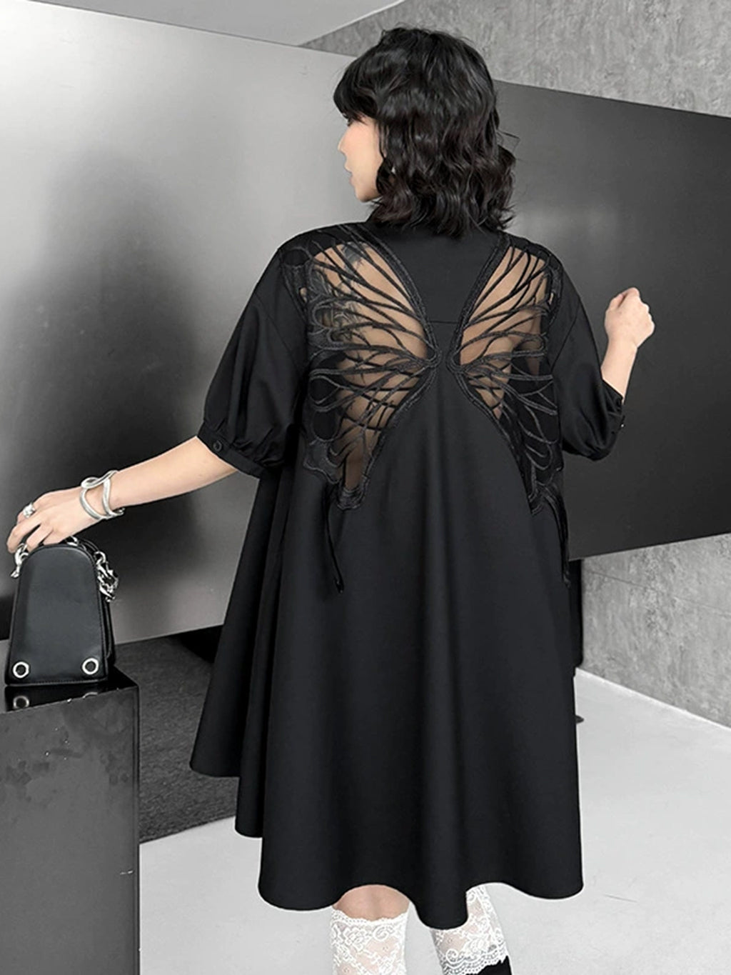Butterfly Sheer Back Dress