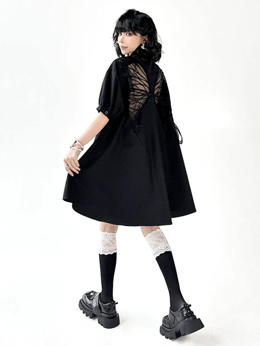 Butterfly Sheer Back Dress