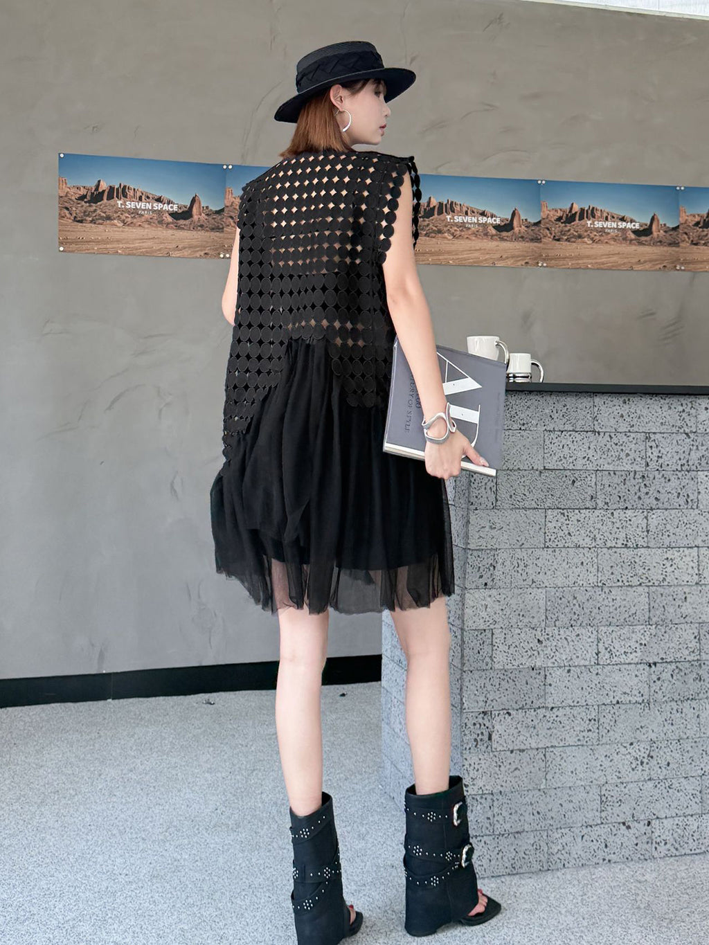 Hole Layered Tulle Dress