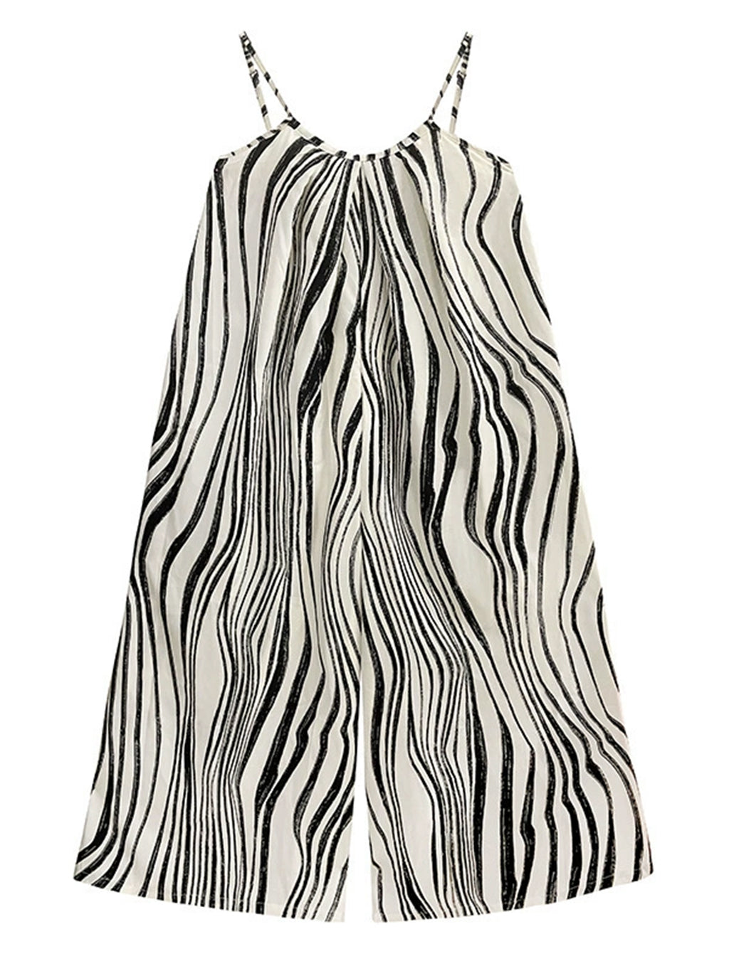 Striped Flow Overalls