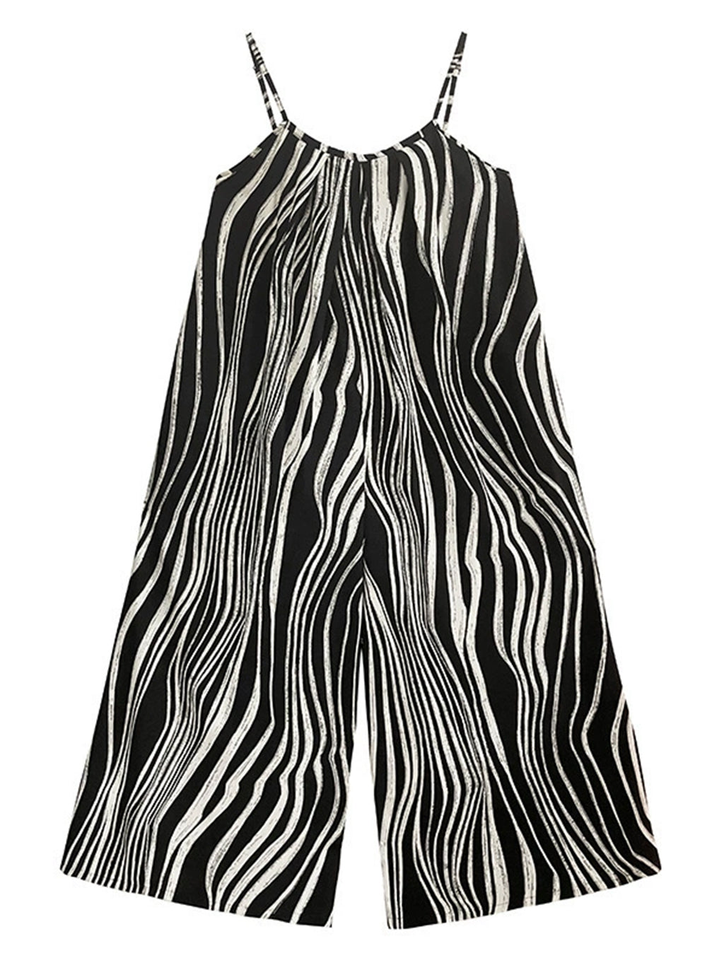Striped Flow Overalls