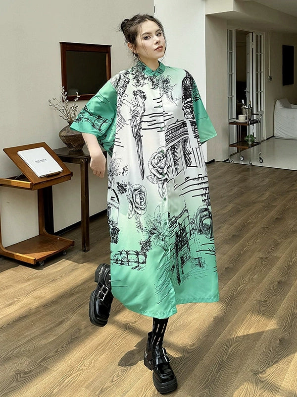 Scarf tie blouse and denim pants series