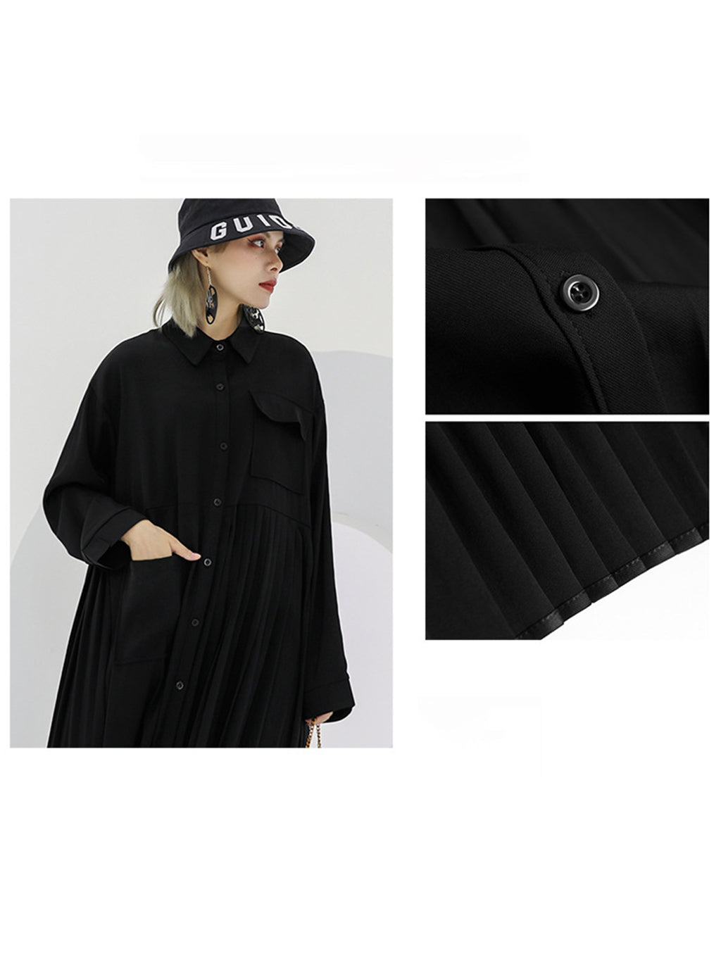 floating sleeve shirt dress