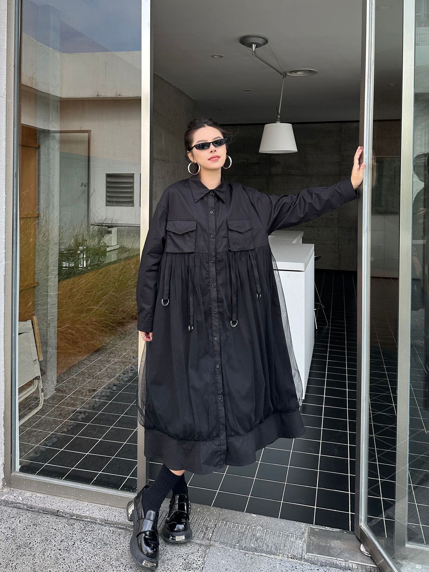 チュールコンビネーションドレス