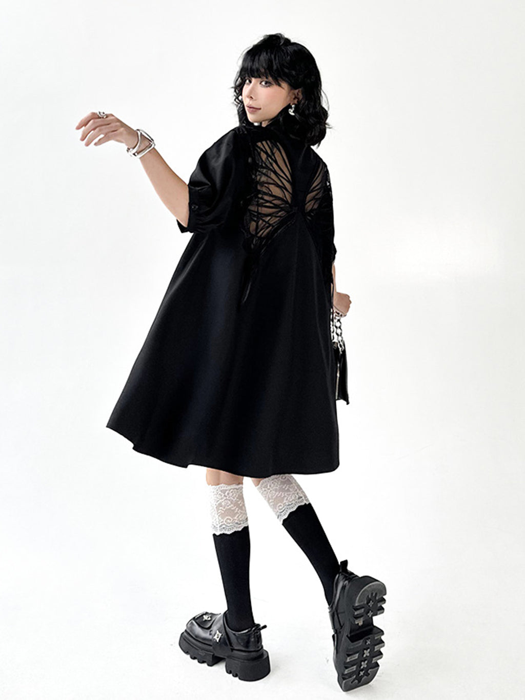 Butterfly Sheer Back Dress