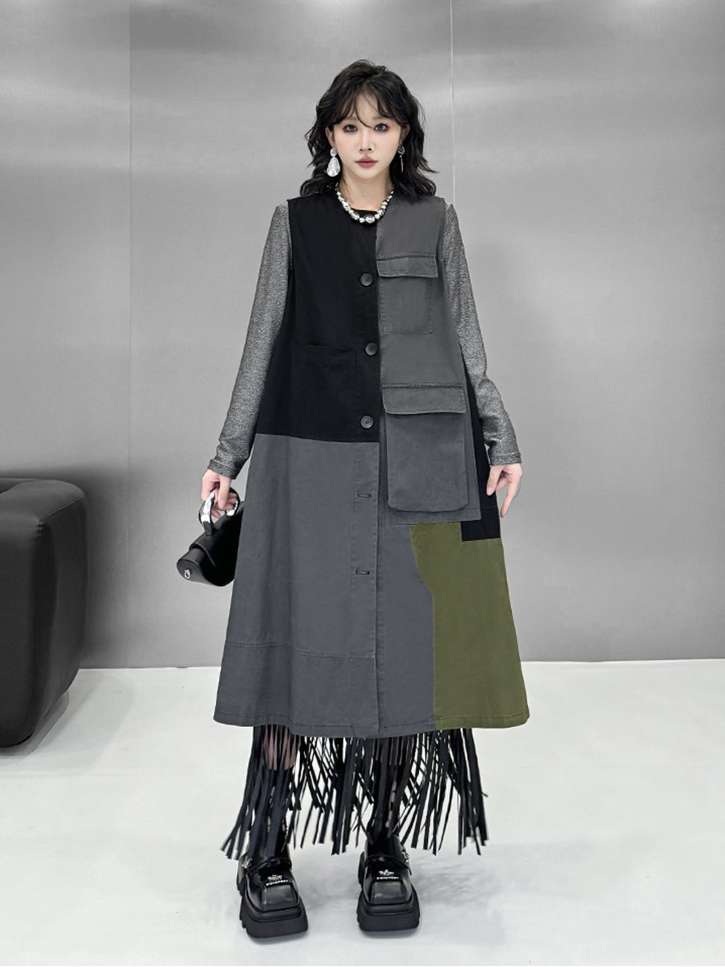Apolina アポリナ　チュニックドレス　パッチワーク Apolina アポリナ チュニックドレス パッチワーク