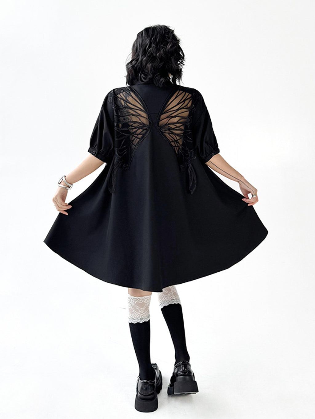 Butterfly Sheer Back Dress