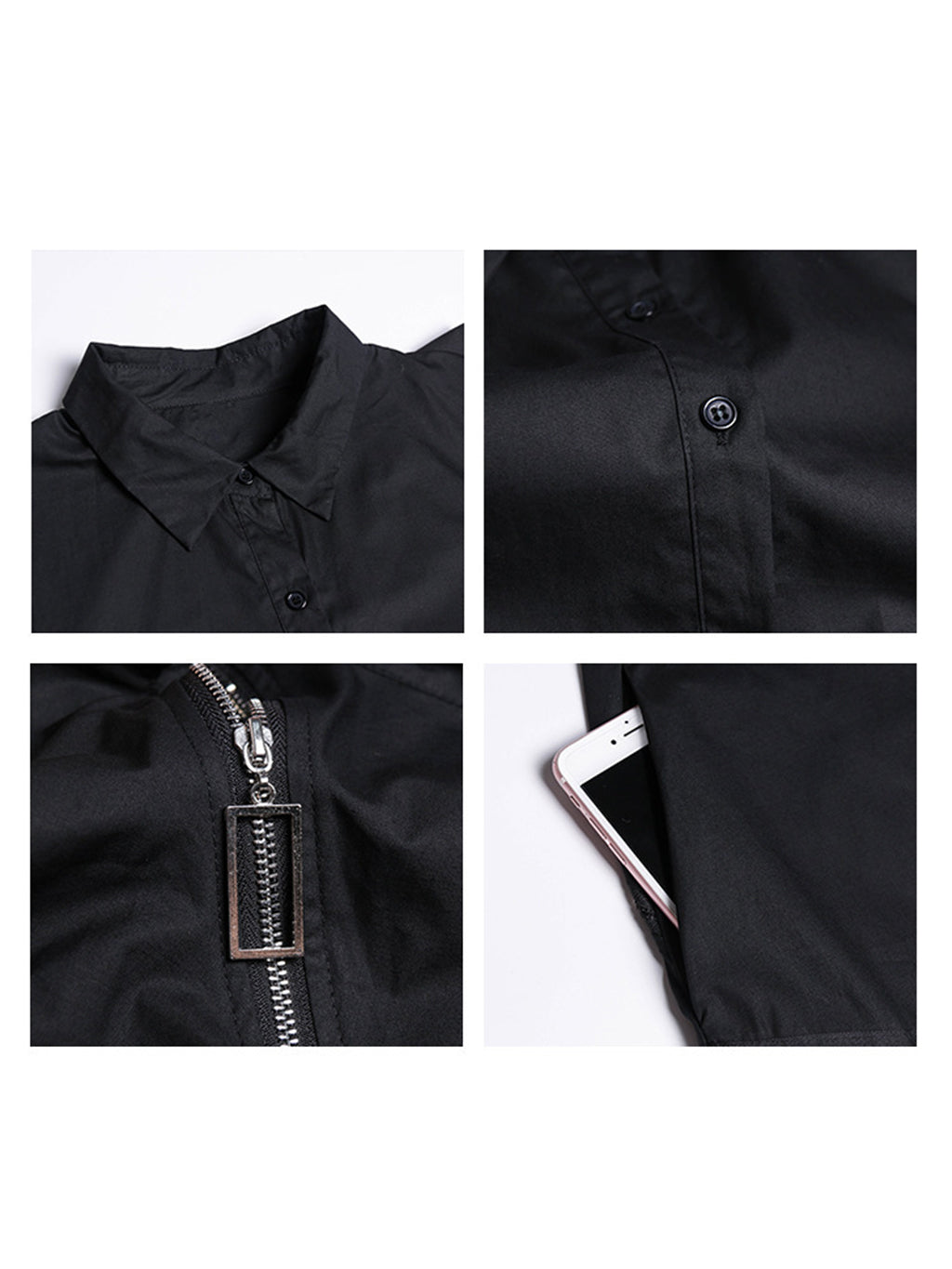 Scarf tie blouse and denim pants series