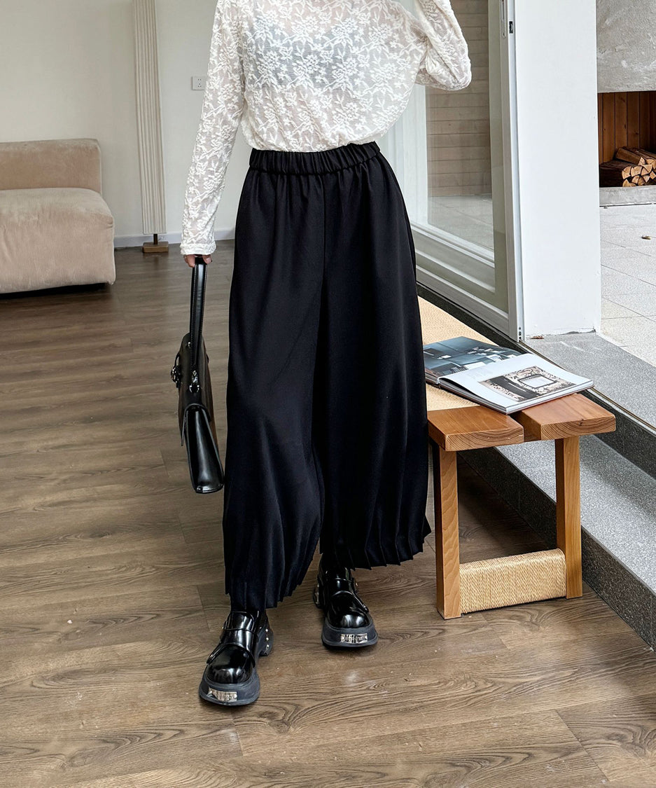 Cropped wide pants