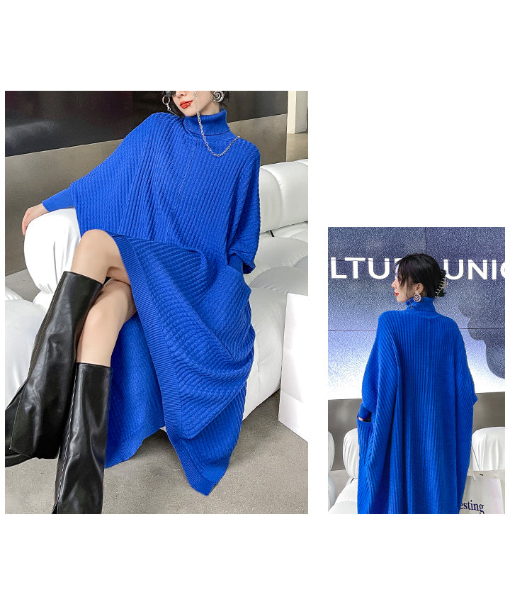 Bat sleeve knit dress