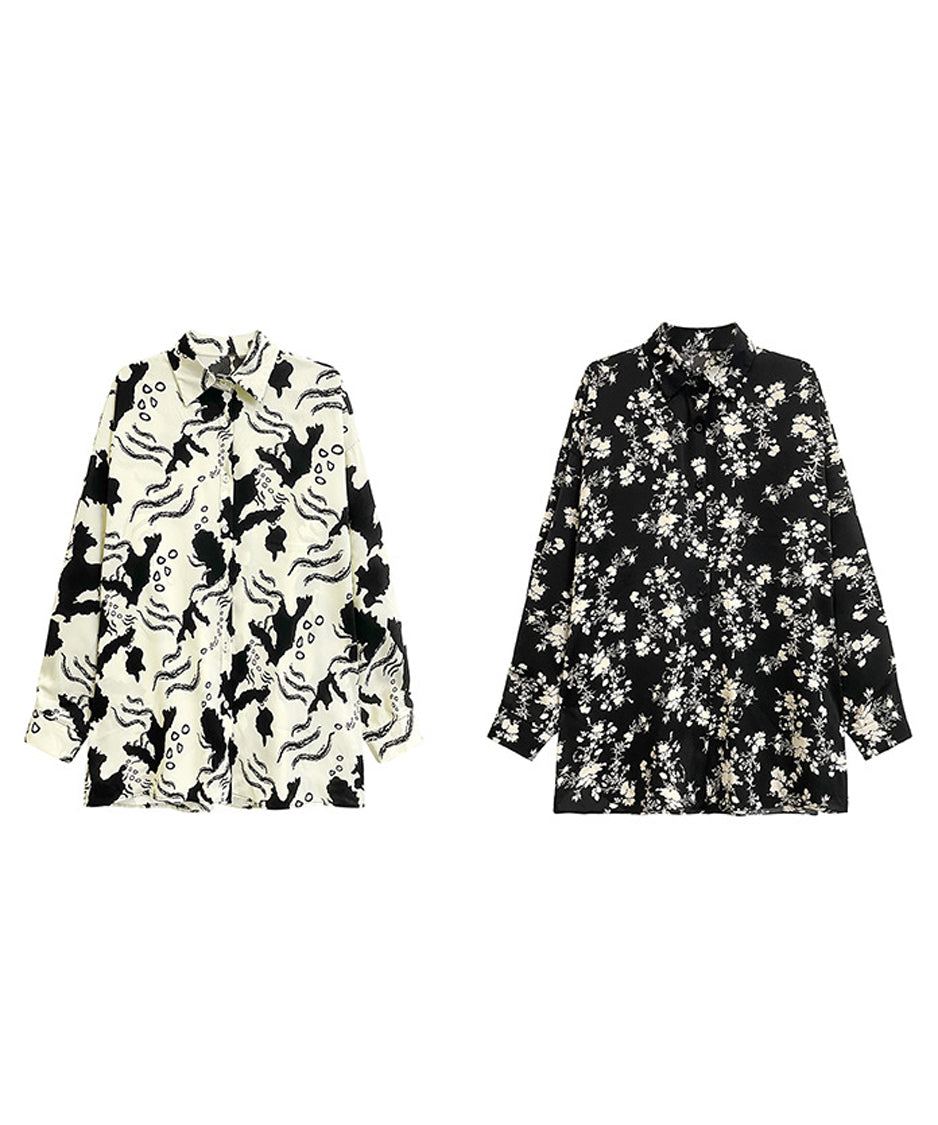 Printed loose blouse