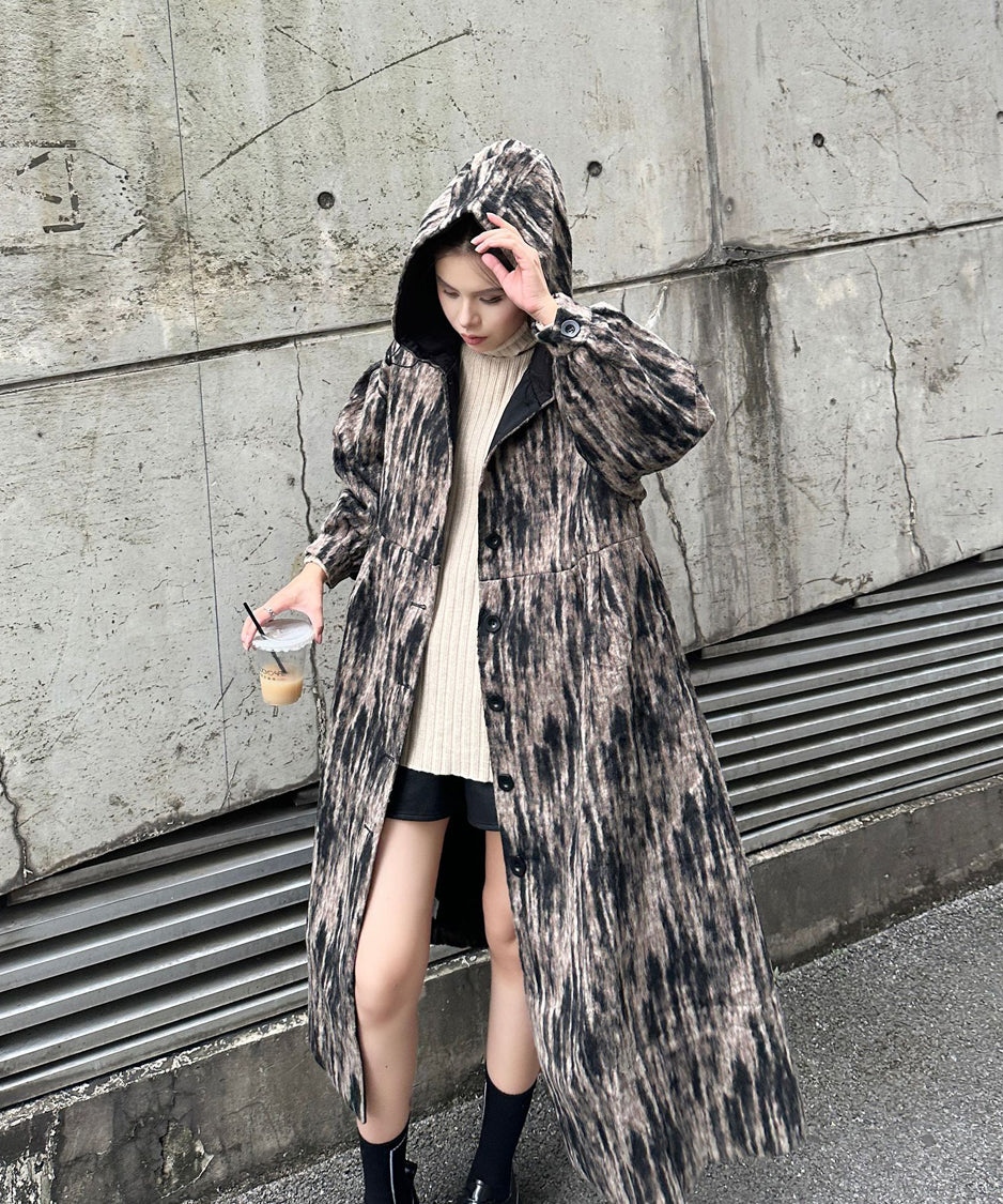 Brushed Hoodie Coat
