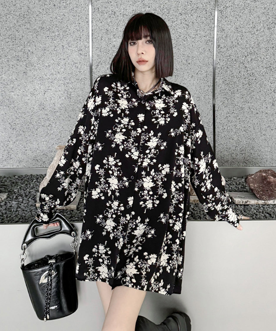 Printed loose blouse