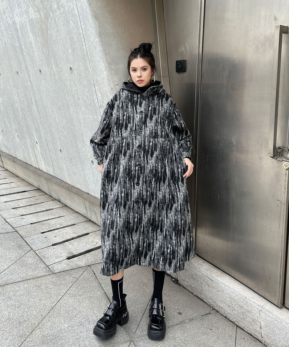 Brushed Hoodie Coat