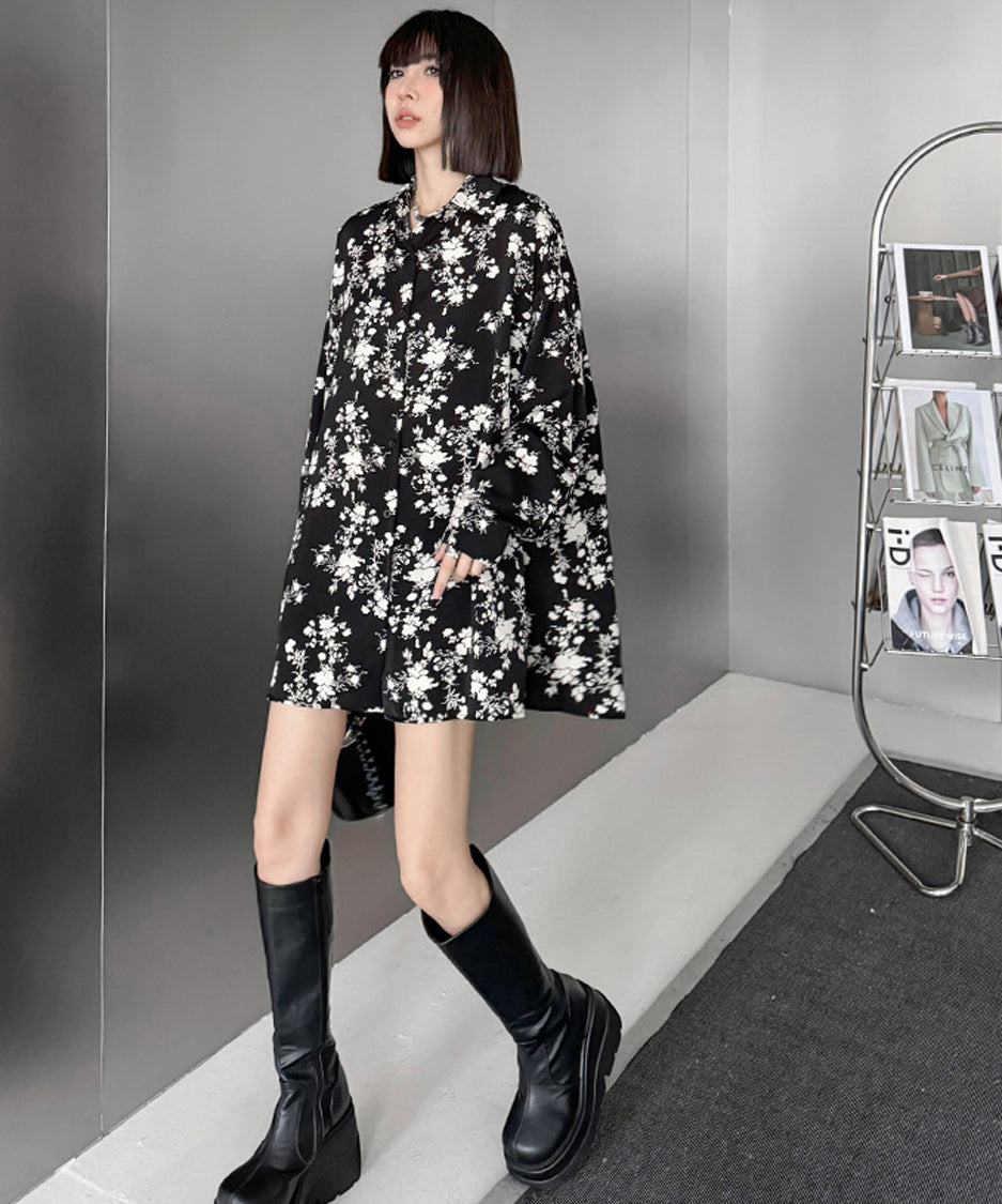 Printed loose blouse