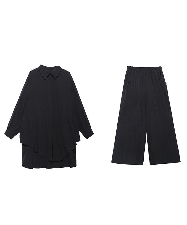 Center slit top and pants
