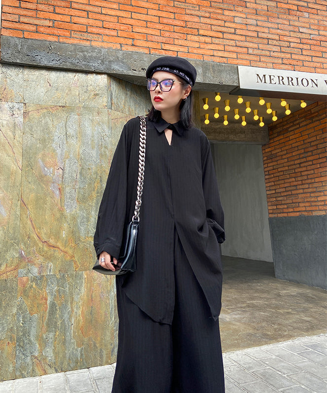 Center slit top and pants