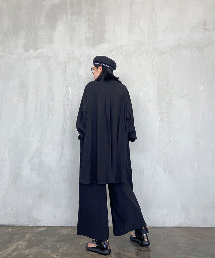 Center slit top and pants