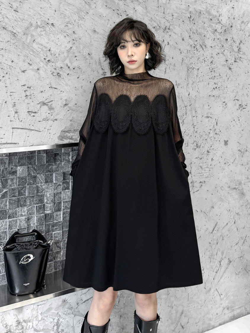 mesh split dress