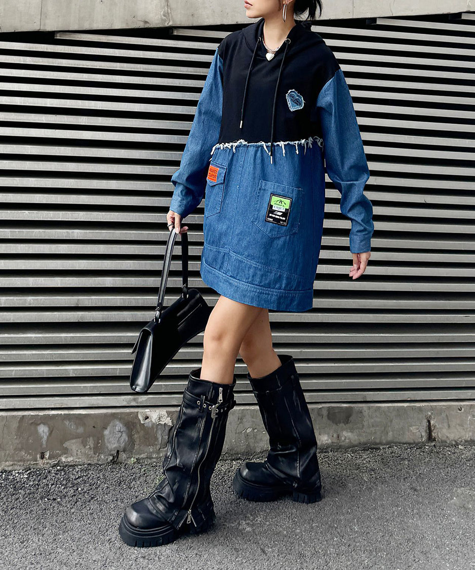Denim Switch Hoodie