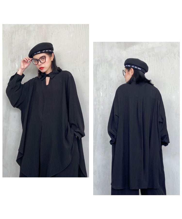 Center slit top and pants