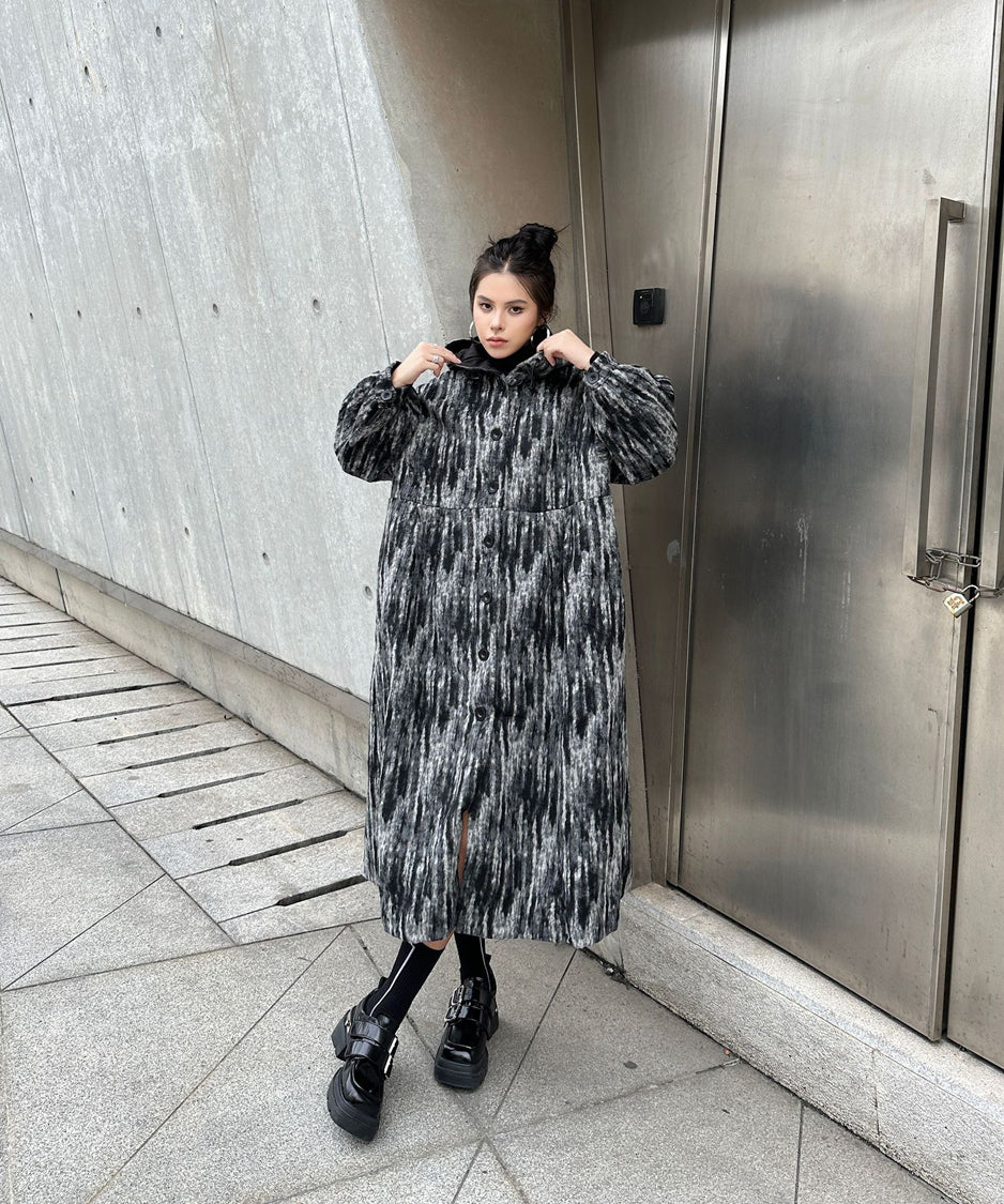 Brushed Hoodie Coat