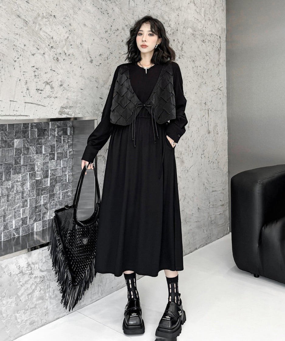 Stitched Vest Dress
