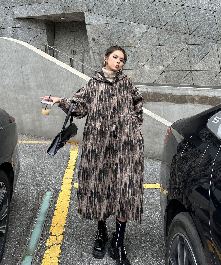 Brushed Hoodie Coat