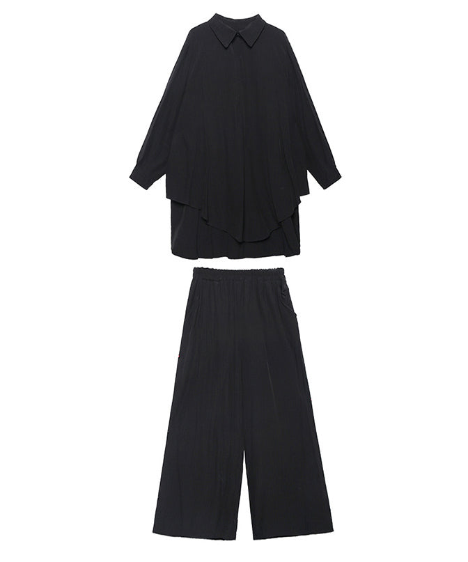 Center slit top and pants