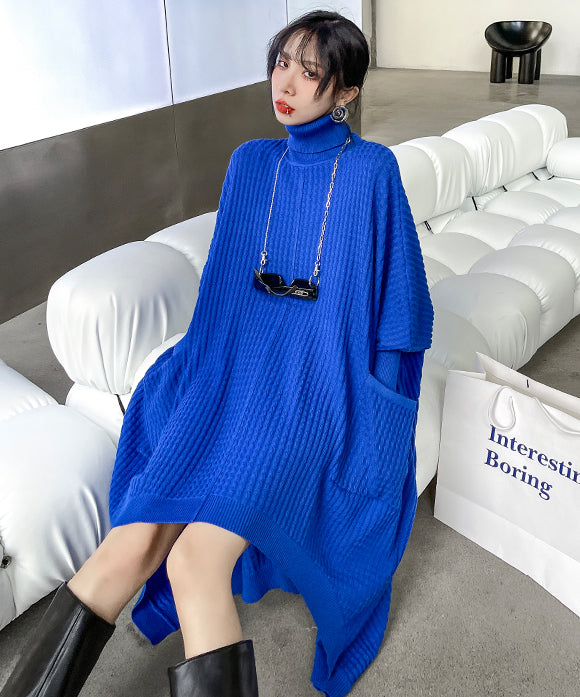 Bat sleeve knit dress