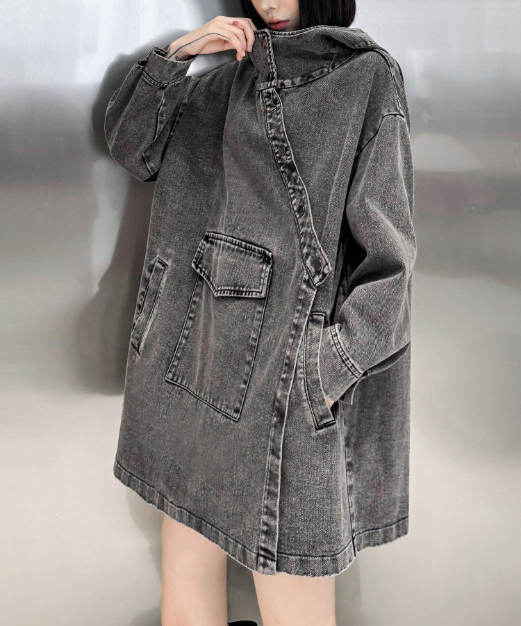 Distressed denim jacket