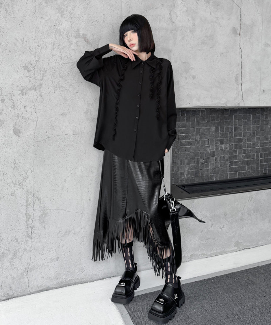 Frill line blouse