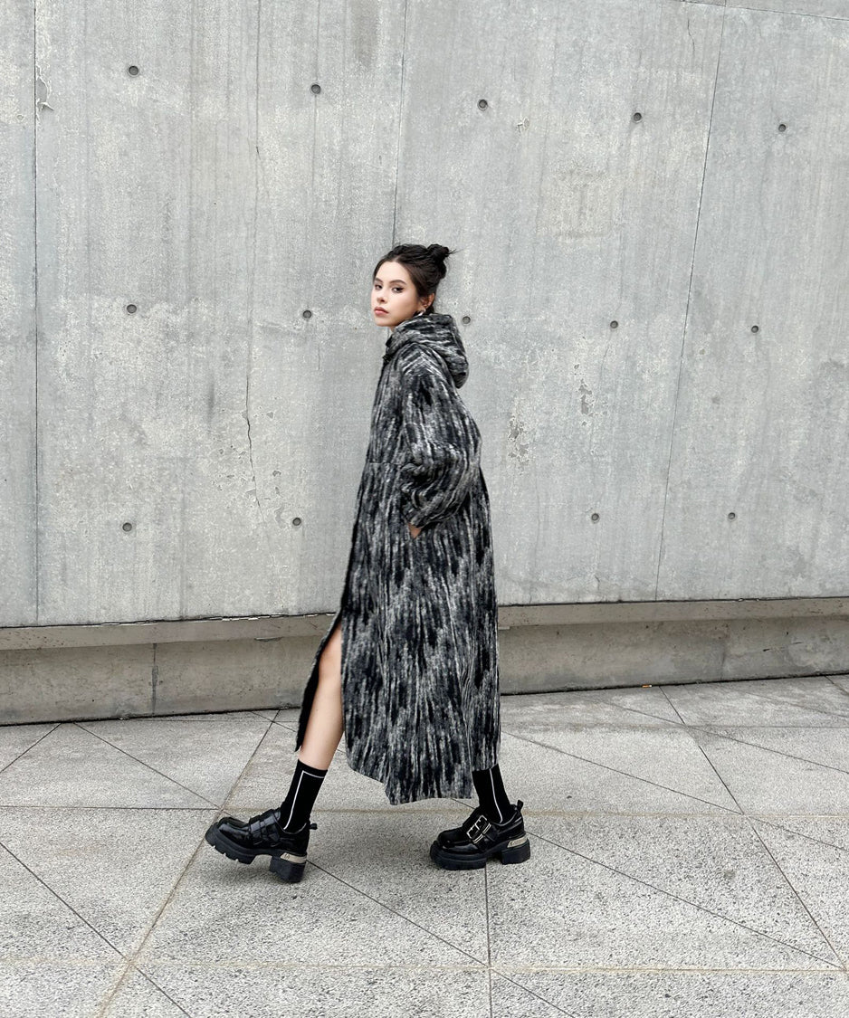 Brushed Hoodie Coat
