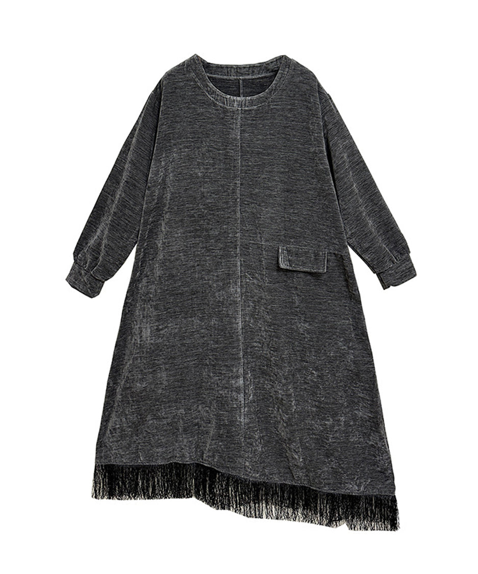 Hem Tassel Flare Dress