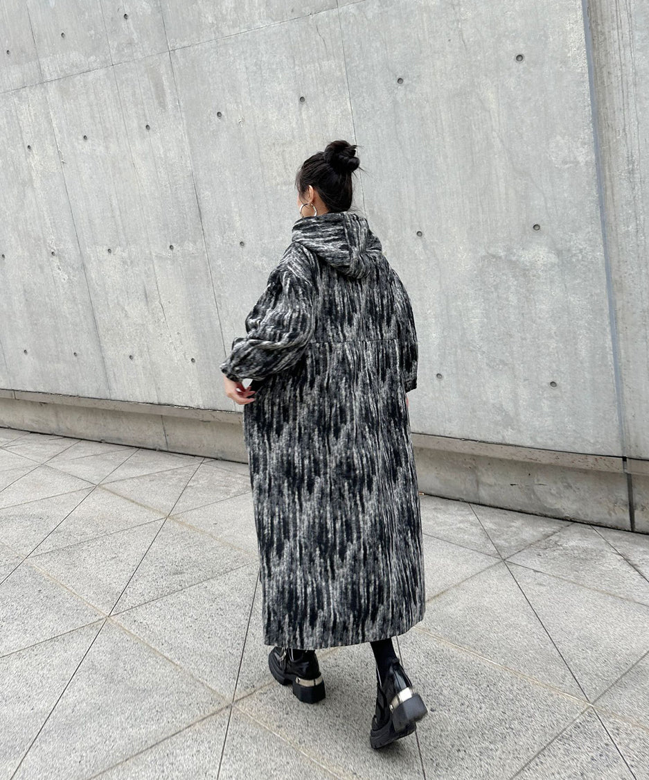 Brushed Hoodie Coat