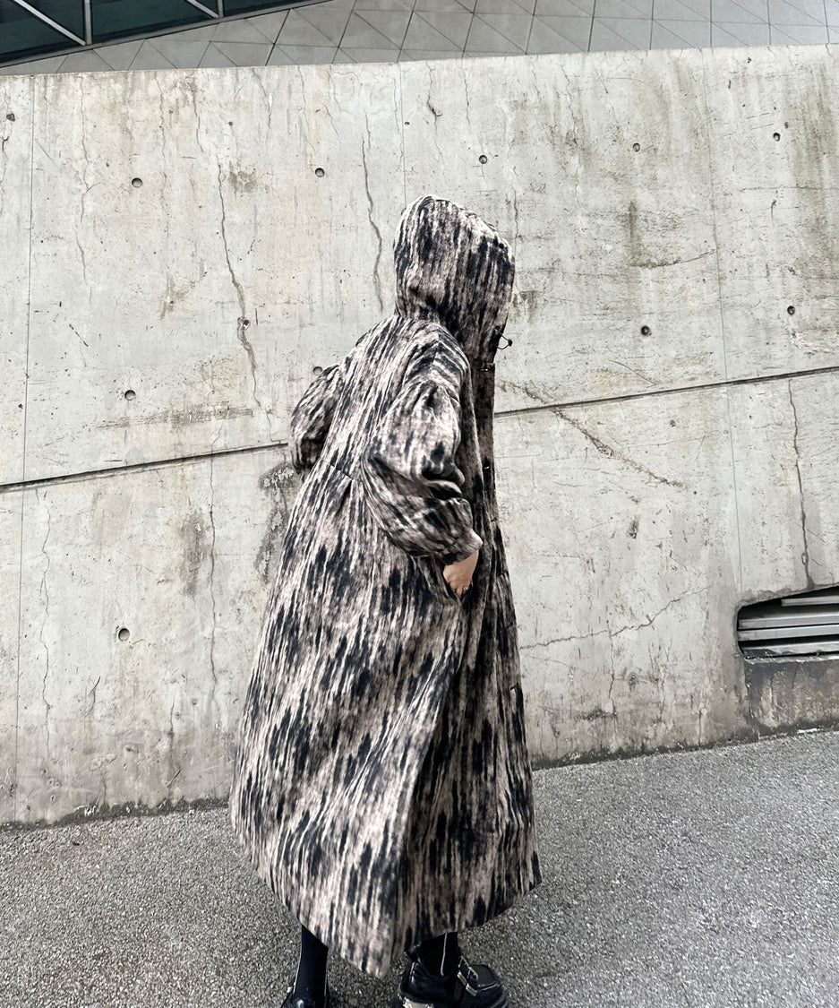 Brushed Hoodie Coat