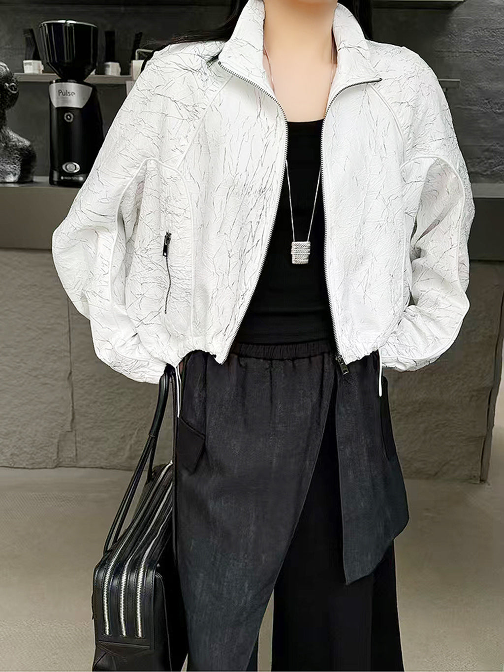 Tie-dye layered cropped pants