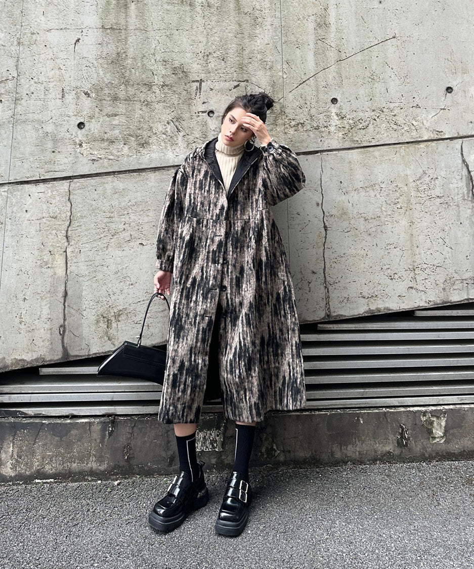 Brushed Hoodie Coat