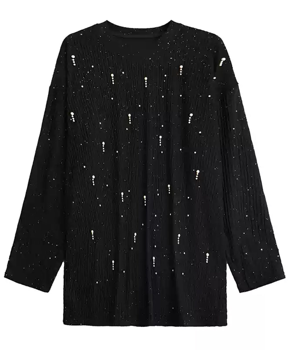 Pearl loose silhouette top